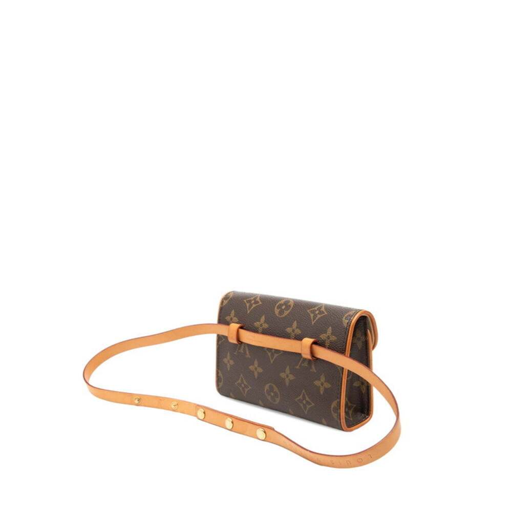 LOUIS VUITTON Authentic Brown Monogram Leather Pochette Hobo Bag - Picture 2 of 7